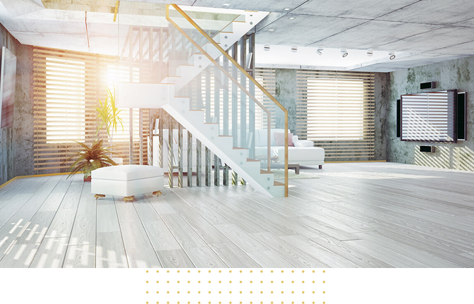 Hardwood Flooring with stairs on it